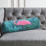 - RealHomes Özel Tasarımlı Dijital Baskılı İç Dolgulu Fermuarlı Silindir Yastık - Realhomes  Flamingo Desenli Dijital Baskılı İç Dolgulu - Fermuarlı Süet Silindir Rulo Yastık Kırlent Realhomes