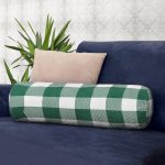 - RealHomes Özel Tasarımlı Dijital Baskılı İç Dolgulu Fermuarlı Silindir Yastık - Realhomes  Yeşil Ekose Tasarımlı Dijital Baskılı Dekoratif İç Dolgulu - Fermuarlı Süet Silindir Rulo Yastık Kırlent Realhomes