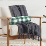 - RealHomes Özel Tasarımlı Dijital Baskılı İç Dolgulu Fermuarlı Silindir Yastık - Realhomes  Yeşil Ekose Tasarımlı Dijital Baskılı Dekoratif İç Dolgulu - Fermuarlı Süet Silindir Rulo Yastık Kırlent Realhomes