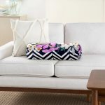 Çiçek Desen Dijital Baskılı Dekoratif İç Dolgulu - Fermuarlı Süet Silindir Yuvarlak Yastık Kırlent Realhomes