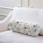 Etnik Desenli Çiçek Motifli Dijital Baskılı Dekoratif İç Dolgulu - Fermuarlı Süet Silindir Yuvarlak Yastık Kırlent Realhomes