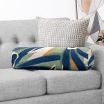 - RealHomes Özel Tasarımlı Dijital Baskılı İç Dolgulu Fermuarlı Silindir Yastık - Realhomes Yeşil Lacivert Renkli Özel Tasarım İç Dolgulu - Fermuarlı Süet Silindir Rulo Yastık Kırlent Realhomes