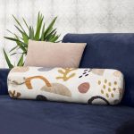 - RealHomes Özel Tasarımlı Dijital Baskılı İç Dolgulu Fermuarlı Silindir Yastık - Realhomes Soyut Tasarımlı Özel Tasarım Dekoratif İç Dolgulu - Fermuarlı Süet Silindir Yuvarlak Yastık Kırlent Realhomes