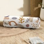 - RealHomes Özel Tasarımlı Dijital Baskılı İç Dolgulu Fermuarlı Silindir Yastık - Realhomes Soyut Tasarımlı Özel Tasarım Dekoratif İç Dolgulu - Fermuarlı Süet Silindir Yuvarlak Yastık Kırlent Realhomes