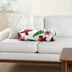 - RealHomes Özel Tasarımlı Dijital Baskılı İç Dolgulu Fermuarlı Silindir Yastık - Realhomes Yılbaşı Temalı Ekose Tasarımlı İç Dolgulu Yumuşak Silindir Form Yastık Kırlent Realhomes