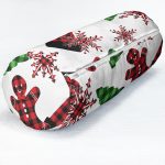 - RealHomes Özel Tasarımlı Dijital Baskılı İç Dolgulu Fermuarlı Silindir Yastık - Realhomes Yılbaşı Temalı Ekose Tasarımlı İç Dolgulu Yumuşak Silindir Form Yastık Kırlent Realhomes