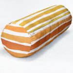 - RealHomes Özel Tasarımlı Dijital Baskılı İç Dolgulu Fermuarlı Silindir Yastık - Realhomes  Sarı Turuncu Çizgili Dekoratif İç Dolgulu Yumuşak Silindir Form Yastık Kırlent Realhomes