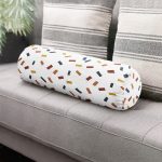 - RealHomes Özel Tasarımlı Dijital Baskılı İç Dolgulu Fermuarlı Silindir Yastık - Realhomes Renkli Minimal Dikdörtgen Çizimli İç Dolgulu Yumuşak Silindir Form Yastık Kırlent Realhomes