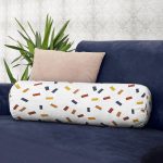 - RealHomes Özel Tasarımlı Dijital Baskılı İç Dolgulu Fermuarlı Silindir Yastık - Realhomes Renkli Minimal Dikdörtgen Çizimli İç Dolgulu Yumuşak Silindir Form Yastık Kırlent Realhomes