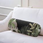 - RealHomes Özel Tasarımlı Dijital Baskılı İç Dolgulu Fermuarlı Silindir Yastık - Realhomes  Siyah Zemin Tropik Hayvan & Yaprak Tasarımlı Modern İç Dolgulu Fermuarlı Çok Amaçlı Silindir Yastık Kırlent Realhomes