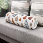 - RealHomes Özel Tasarımlı Dijital Baskılı İç Dolgulu Fermuarlı Silindir Yastık - Realhomes  Soft Renkli Damla Desenli Dekoratif İç Dolgulu - Fermuarlı Süet Silindir Rulo Yastık Kırlent Realhomes