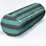 - RealHomes Özel Tasarımlı Dijital Baskılı İç Dolgulu Fermuarlı Silindir Yastık - Realhomes Yeşil & Lacivert Düz Çizgili Özel Tasarım İç Dolgulu - Fermuarlı Süet Silindir Rulo Yastık Kırlent Realhomes