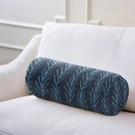 Lacivert Mavi Ebru Sanatı Dijital Baskılı Modern İç Dolgulu Yumuşak Silindir Form Yastık Kırlent Realhomes