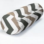 - RealHomes Özel Tasarımlı Dijital Baskılı İç Dolgulu Fermuarlı Silindir Yastık - Realhomes Soft Renkli Zigzag Tasarımlı Dekoratif İç Dolgulu - Fermuarlı Süet Silindir Daire Yastık Kırlent Realhomes