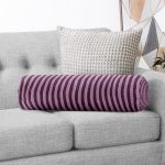 - RealHomes Özel Tasarımlı Dijital Baskılı İç Dolgulu Fermuarlı Silindir Yastık - Realhomes Açık Koyu Mürdüm Renkli Çizgi Tasarımlı Dekoratif İç Dolgulu Fermuarlı Çok Amaçlı Silindir Yastık Kırlent Realhomes