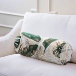 - RealHomes Özel Tasarımlı Dijital Baskılı İç Dolgulu Fermuarlı Silindir Yastık - Realhomes Gold Detaylı Tropik Yaprak Tasarımlı Dekoratif İç Dolgulu - Fermuarlı Süet Silindir Daire Yastık Kırlent Realhomes