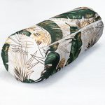 - RealHomes Özel Tasarımlı Dijital Baskılı İç Dolgulu Fermuarlı Silindir Yastık - Realhomes Gold Detaylı Tropik Yaprak Tasarımlı Dekoratif İç Dolgulu - Fermuarlı Süet Silindir Daire Yastık Kırlent Realhomes