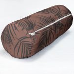 - RealHomes Özel Tasarımlı Dijital Baskılı İç Dolgulu Fermuarlı Silindir Yastık - Realhomes  Kahve Zemin Siyah Tüy Tasarımlı İç Dolgulu Fermuarlı Çok Amaçlı Silindir Yastık Kırlent Realhomes