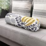 - RealHomes Özel Tasarımlı Dijital Baskılı İç Dolgulu Fermuarlı Silindir Yastık - Realhomes  Sanatsal Tropik Yaprak Motifli Dekoratif İç Dolgulu Fermuarlı Çok Amaçlı Silindir Yastık Kırlent Realhomes