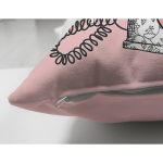 - Suet-K10002-Gorsel-2 - Realhomes Çift Taraflı Pembe Zemin Antika Telefon Tasarımlı Dijital Baskılı Modern Süet Yastık Kırlent Kılıfı Realhomes