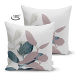 - Suet-K10009-Gorsel-1 - Realhomes Çift Taraflı Özel Tasarım Yaprak Motifli Dijital Baskılı Dekoratif Süet Yastık Kırlent Kılıfı Realhomes