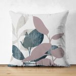 - Suet-K10009-Gorsel - Realhomes Çift Taraflı Özel Tasarım Yaprak Motifli Dijital Baskılı Dekoratif Süet Yastık Kırlent Kılıfı Realhomes