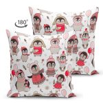 - Mobile - Realhomes Realhomes Çift Taraflı Sevimli Penguen ve Yavruları Özel Tasarım Dijital Baskılı Modern Süet Yastık Kırlent Kılıfı Realhomes