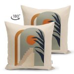 Çift Taraflı Özel Tasarım Pastel Renkli Dijital Baskılı Dekoratif Süet Yastık Kırlent Kılıfı Realhomes