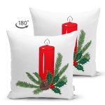 - Suet-K10027-Gorsel-1 - Realhomes Çift Taraflı Kırmızı Mum Tasarımlı Dijital Baskılı Modern Süet Yastık Kırlent Kılıfı Realhomes