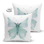 - Suet-K10036-Gorsel-1 - Realhomes Çift Taraflı Beyaz Zemin Mavi Kelebek Motifli Dijital Baskılı Dekoratif Süet Yastık Kırlent Kılıfı Realhomes
