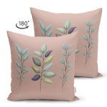 - Suet-K10043-Gorsel-1 - Realhomes Çift Taraflı Kahve Zeminli Çiçek Tasarımlı Dijital Baskılı Dekoratif Süet Yastık Kırlent Kılıfı Realhomes