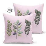 - Suet-K10044-Gorsel-1 - Realhomes Çift Taraflı Pembe Zeminli Çiçek Tasarımlı Dijital Baskılı Modern Süet Yastık Kırlent Kılıfı Realhomes