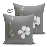 - Suet-K10046-Gorsel-1 - Realhomes Çift Taraflı Gri Zeminli Çiçek Tasarımlı Dijital Baskılı Modern Süet Yastık Kırlent Kılıfı Realhomes