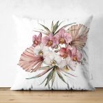 - Suet-K10070-Gorsel - Realhomes Çift Taraflı Egzotik Yaprak Tasarımlı Dijital Baskılı Modern Süet Yastık Kırlent Kılıfı Realhomes