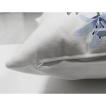 Çift Taraflı Beyaz Gül Tasarımlı Dijital Baskılı Dekoratif Süet Yastık Kırlent Kılıfı Realhomes