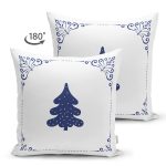 Çift Taraflı Çam Ağacı Tasarımlı Dijital Baskılı Modern Süet Yastık Kırlent Kılıfı Realhomes