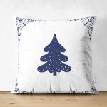 Çift Taraflı Çam Ağacı Tasarımlı Dijital Baskılı Modern Süet Yastık Kırlent Kılıfı Realhomes