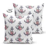 - Suet-K10080-Gorsel-1 - Realhomes Çift Taraflı Beyaz Zemin Çapa Motifli Dijital Baskılı Modern Süet Yastık Kırlent Kılıfı Realhomes