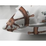 Çift Taraflı Beyaz Zemin Çapa & Dümen Tasarımlı Dijital Baskılı Dekoratif Süet Yastık Kırlent Kılıfı Realhomes