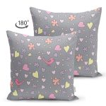 - Suet-K1009-Gorsel-1 - Realhomes Realhomes Çift Taraflı Gri Zeminde Renkli Çiçek ve Kalp Tasarımlı Dijital Baskılı Modern Süet Yastık Kırlent Kılıfı Realhomes