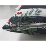 Çift Taraflı Lacivert Çizgili Happy New Year Motifli Dijital Baskılı Modern Süet Yastık Kırlent Kılıfı Realhomes