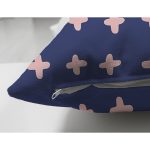 Çift Taraflı Lacivert Zemin Geyik Tasarımlı Dijital Baskılı Dekoratif Süet Yastık Kırlent Kılıfı Realhomes