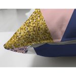 Çift Taraflı Renkli Üçgen Tasarımlı Dijital Baskılı Modern Süet Yastık Kırlent Kılıfı Realhomes