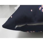 Çift Taraflı Koyu Lacivert Zemin Eldiven Tasarımlı Dijital Baskılı Dekoratif Süet Yastık Kırlent Kılıfı Realhomes