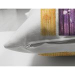 Çift Taraflı Minyatür Sarı Ev Çizimli Dijital Baskılı Dekoratif Süet Yastık Kırlent Kılıfı Realhomes