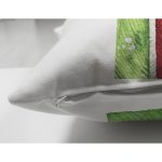 Çift Taraflı Minyatür Yeşil Ev Çizimli Dijital Baskılı Modern Süet Yastık Kırlent Kılıfı Realhomes