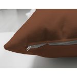 - Suet-K10124-Gorsel-2 - Realhomes Çift Taraflı Kahve Zemin Minimalist Çizimli Dijital Baskılı Modern Süet Yastık Kırlent Kılıfı Realhomes