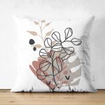 Çift Taraflı Natural Floral Tasarımlı Dijital Baskılı Dekoratif Süet Yastık Kırlent Kılıfı Realhomes