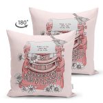 - Suet-K10141-Gorsel-1 - Realhomes Çift Taraflı Antika Daktilo Motifli Dijital Baskılı Dekoratif Süet Yastık Kırlent Kılıfı Realhomes
