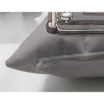 - Suet-K10142-Gorsel-2 - Realhomes Çift Taraflı Gri Zemin Antika Daktilo Çizimli Dijital Baskılı Modern Süet Yastık Kırlent Kılıfı Realhomes